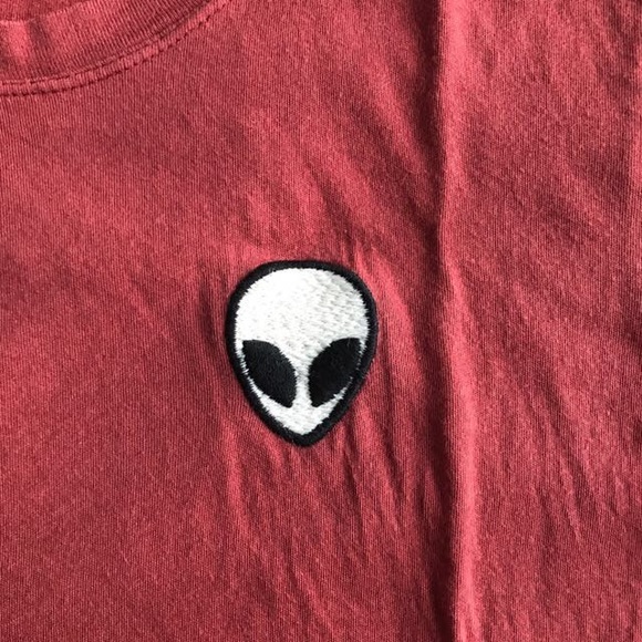 Brandy Melville Red Alien Patch Top- worn once - Picture 4 of 6
